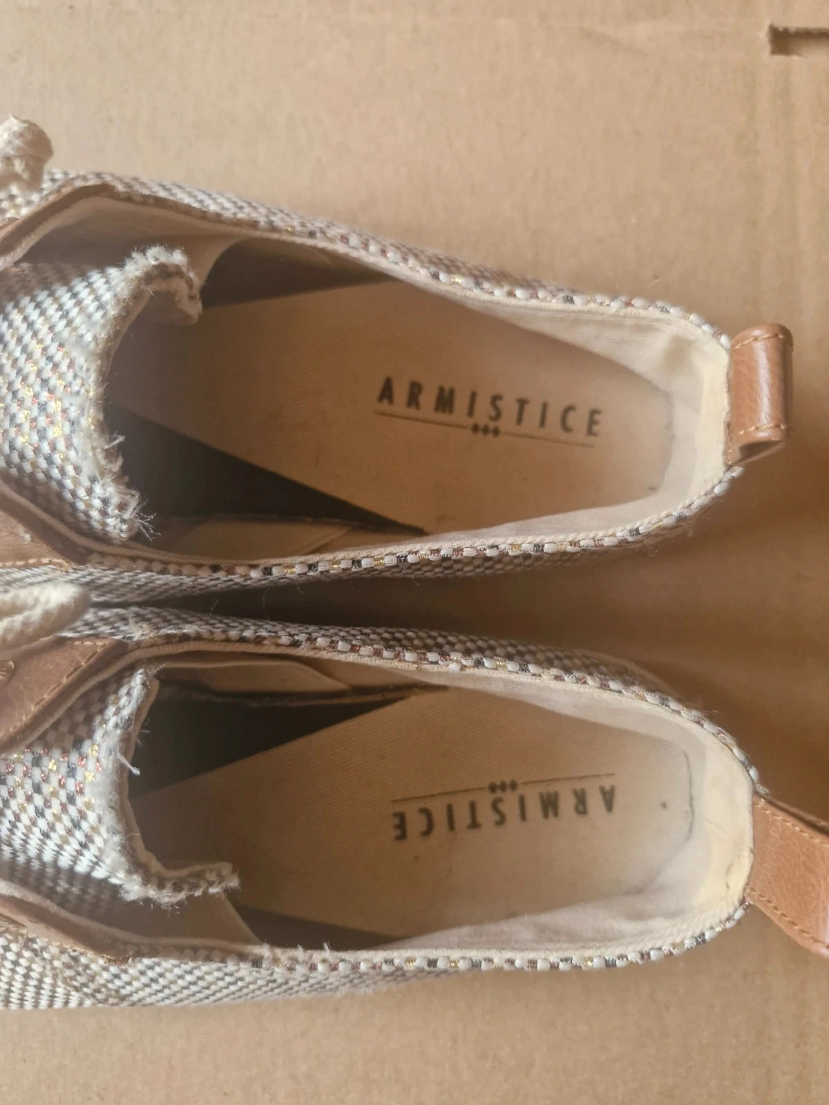 Armistice Stone One – Sapatos de lona bege iridescente – Tamanho 36 – photo 7